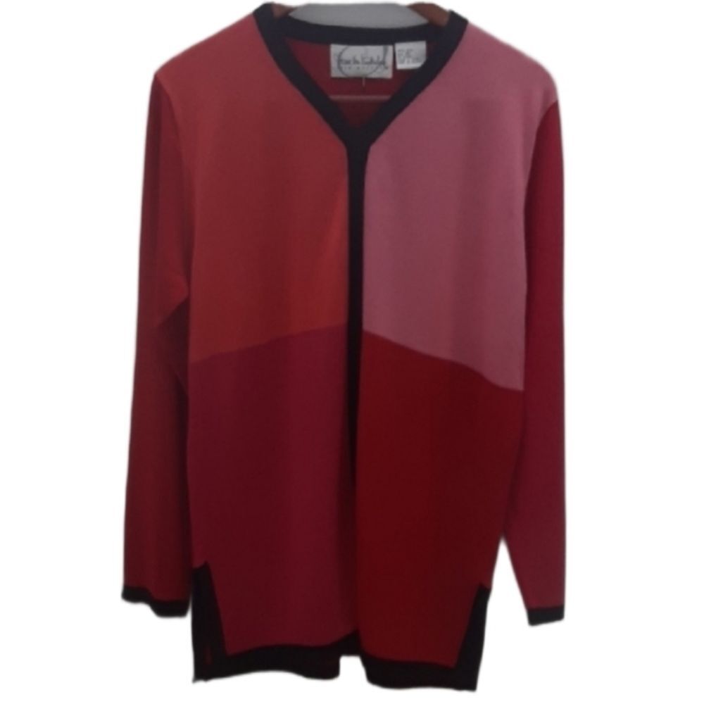 Vintage Diane Von Furstenberg Silk Colorblock Tunic Size Medium NOS